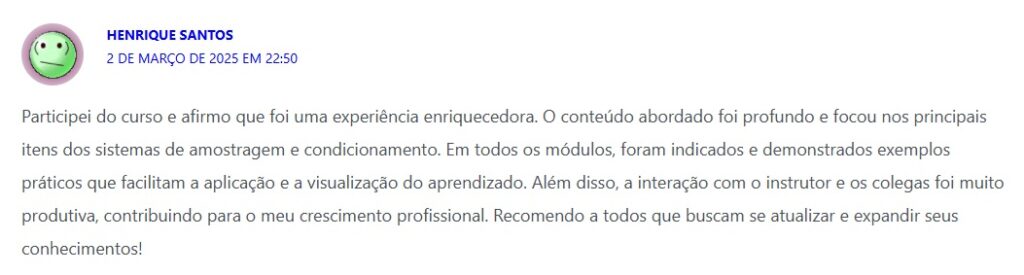 COMENTARIO HENRIQUE SANTOS